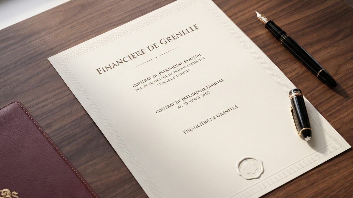 Salle de réunion institutionnelle d'un family office, dossiers patrimoniaux et architecture financière sur-mesure